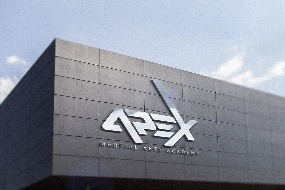 Apex Martial Arts Academy dimensional building signage